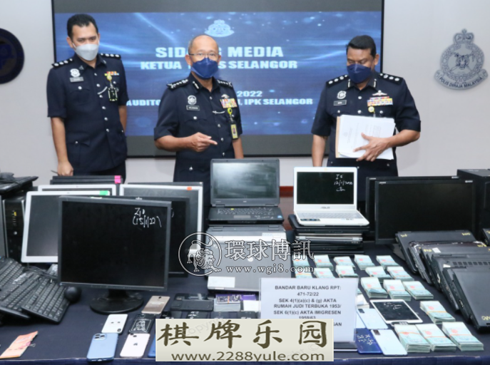 马来州警方严打赌博3天逮89人起手机电脑与逾1